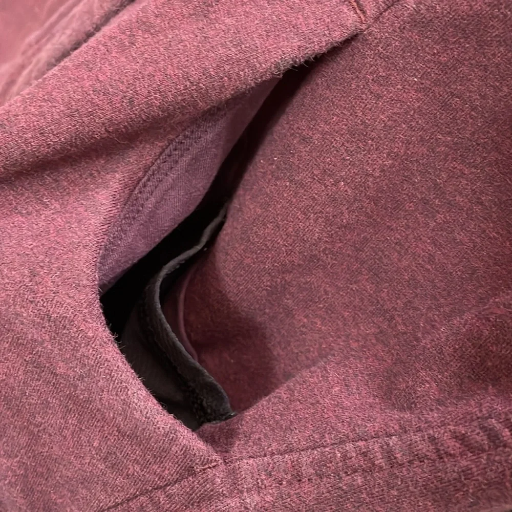 Lululemon That's A Wrap Heathered Bordeaux Drama Sweatshirt Jacket Snap Front 4